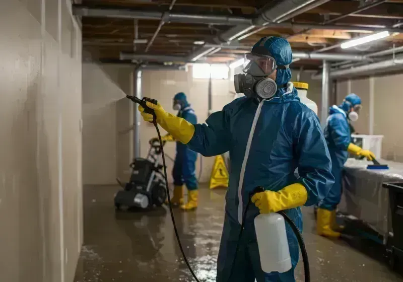 Basement Sanitization and Antimicrobial Treatment process in Rochester, IN