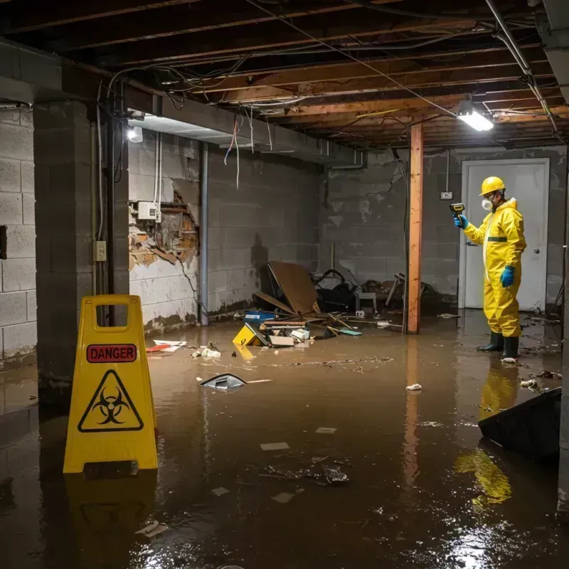 Flooded Basement Electrical Hazard in Rochester, IN Property